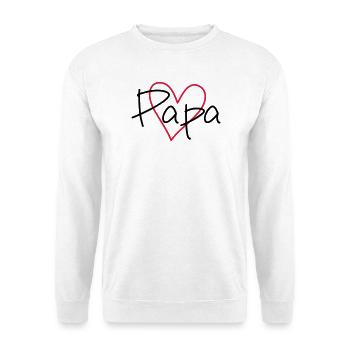 Heart Papa Papamotiv - Unisex Sweatshirt - white - Front