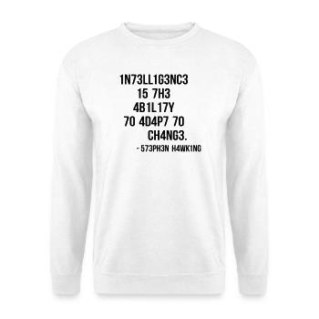 nerd & geek shirt: leetspeak - Unisex Pullover - Weiß - Vorne