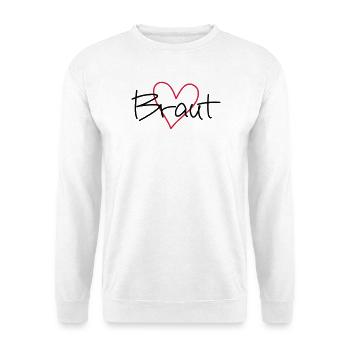Braut Herz Junggesellinnenabschied - Unisex Pullover - Weiß - Vorne