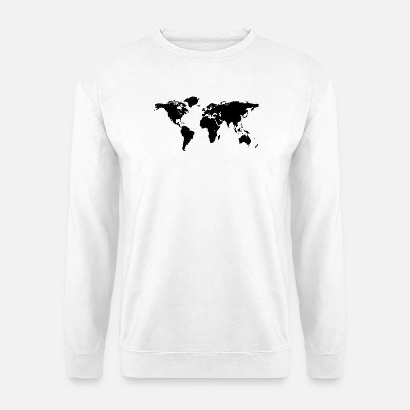 Weltkarte - Unisex Pullover - Weiß