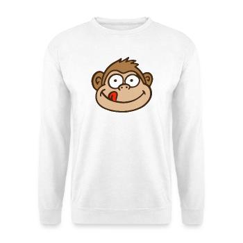 Affe - Unisex Pullover - Weiß - Vorne