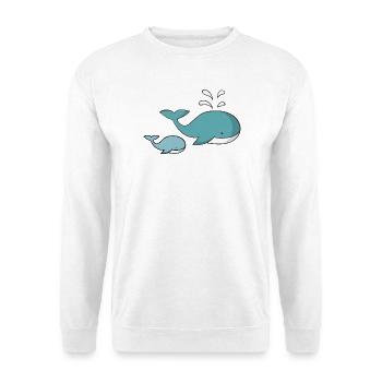 Wal - Unisex Pullover - Weiß - Vorne