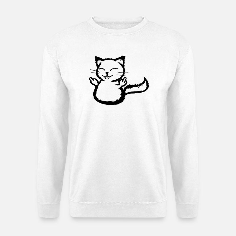 Freche fick dich Katze - Unisex Pullover - Weiß