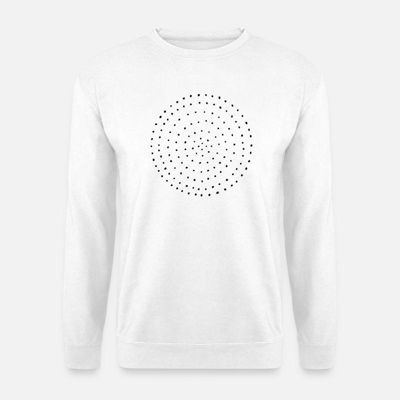 Cercle points pois cadeau modèle - Sweat-shirt Unisexe - blanc