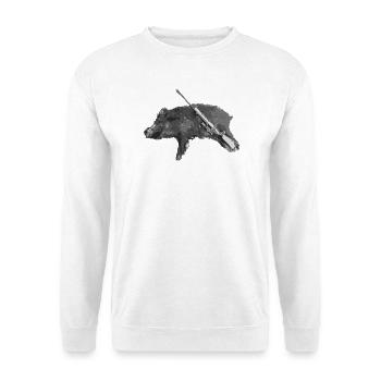 Wildschwein-individuelles T-Shirt mit Ihrem Text - Unisex Pullover - Weiß - Vorne
