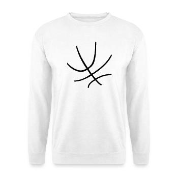 Un basket-ball - Sweat-shirt Unisexe - blanc - Devant