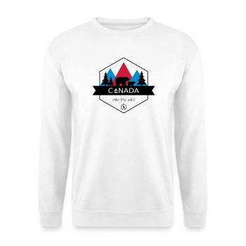 Le Canada dans la nature avec les ours et la forêt - Sweat-shirt Unisexe - blanc - Devant