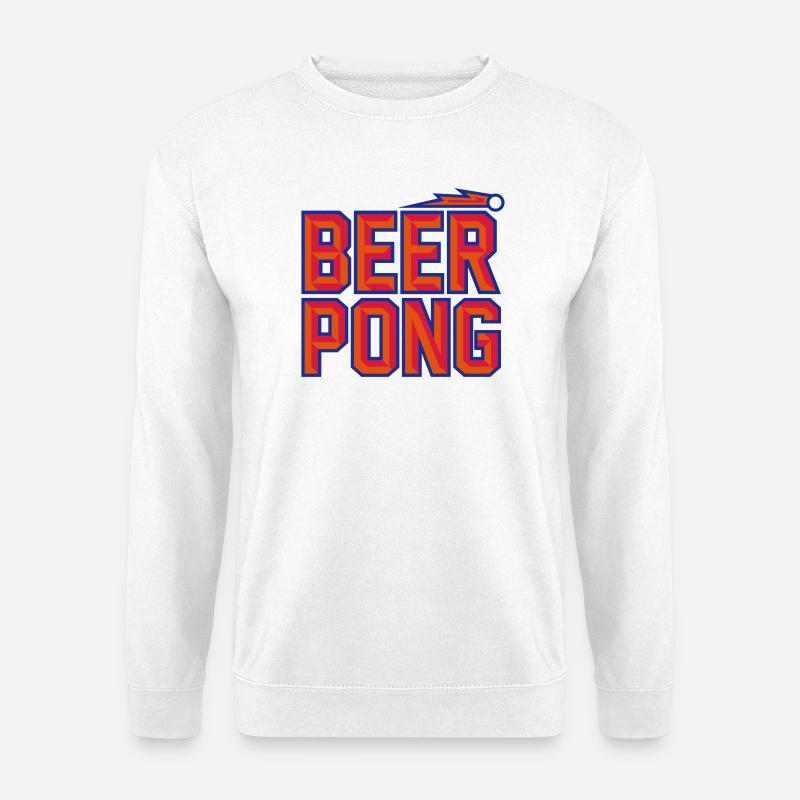 Beer Pong 3D - Unisex Pullover - Weiß