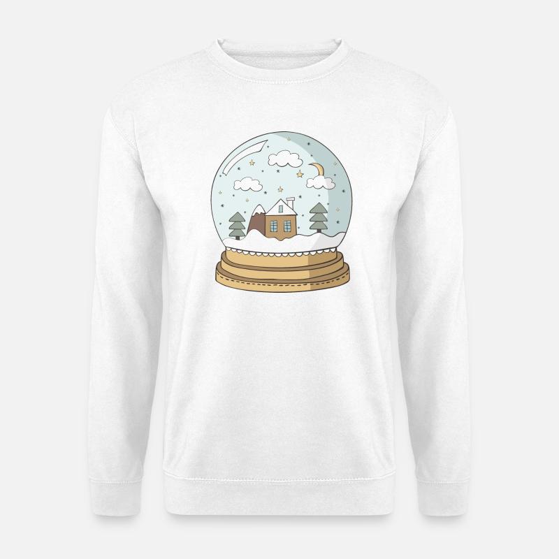 Schneekugel - Unisex Pullover - Weiß