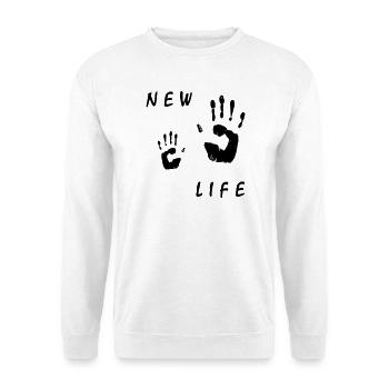 main bébé - Sweat-shirt Unisexe - blanc - Devant