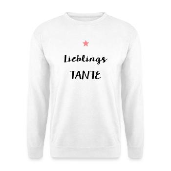 Lieblingstante Geburtstag Geschenk Stern - Unisex Pullover - Weiß - Vorne