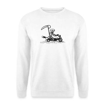 Motorrad Rocker - Unisex Pullover - Weiß - Vorne