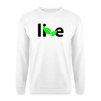 Live - Unisex Pullover - Weiß - Vorne