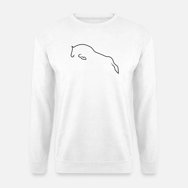 Cheval de saut - Sweat-shirt Unisexe - blanc
