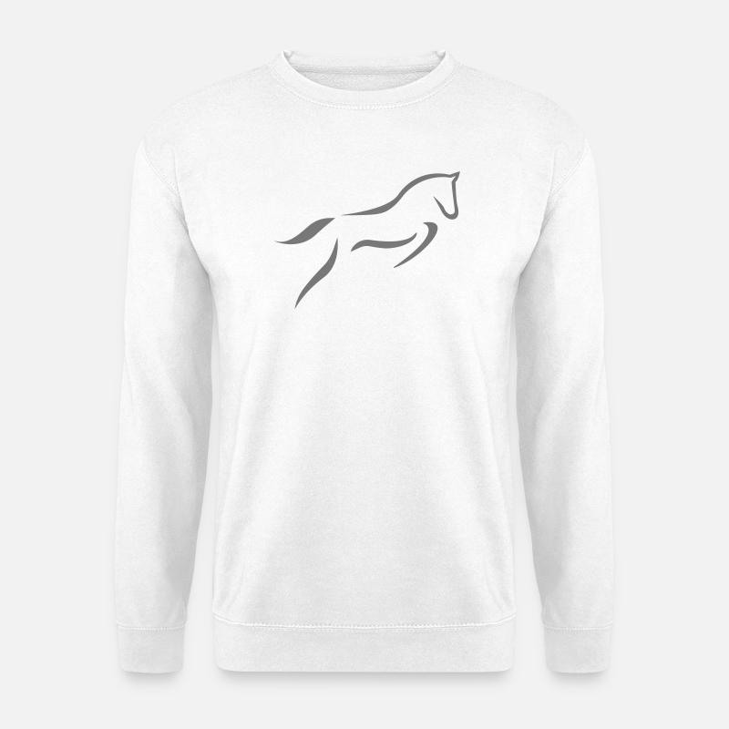 6061912 121413216 Springpferd - Unisex Pullover - Weiß