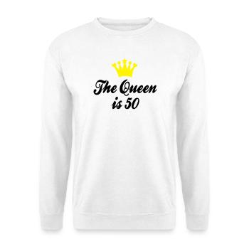 50 ans - Sweat-shirt Unisexe - blanc - Devant