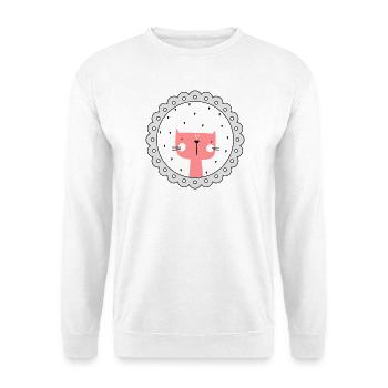 Cat picture frame cat portrait - Unisex Sweatshirt - white - Front