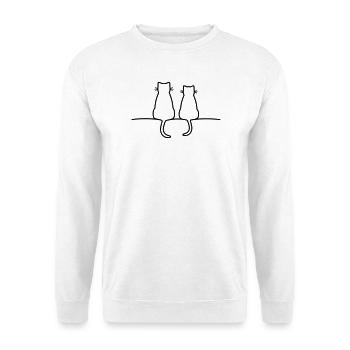cute cats cat love friendship - Unisex Sweatshirt - white - Front
