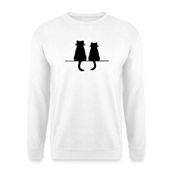 Cadeau d'amour d'amitié de chat de chats de chat - Sweat-shirt Unisexe - blanc - Devant