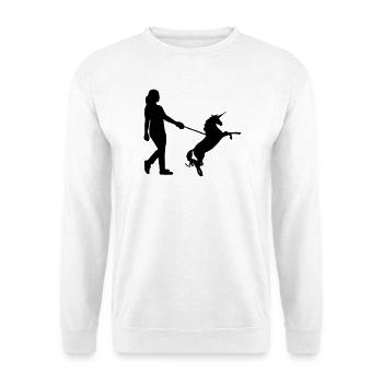 Promenade de la licorne - Licornes, Animal, Cadeau - Sweat-shirt Unisexe - blanc - Devant