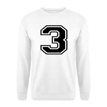 3 - Unisex Pullover - Weiß - Vorne