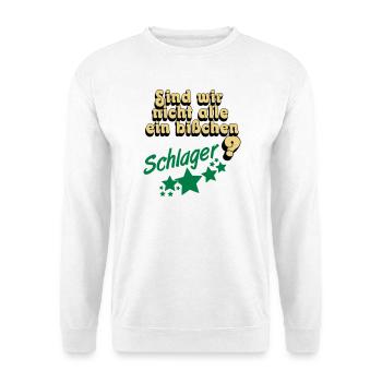 Schlager Party , Schlager Musik , Schlager Spaß - Unisex Pullover - Weiß - Vorne