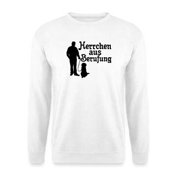 Herrchen aus Berufung, Hund, Tier, Geschenk - Unisex Pullover - Weiß - Vorne