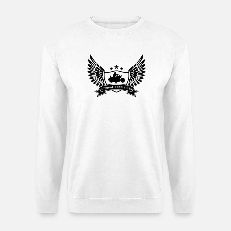 natural_born_biker_1 - Unisex Pullover - Weiß