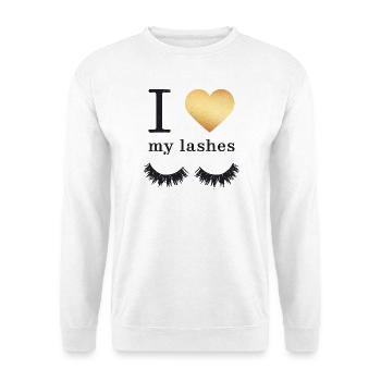 Lange Wimpern Mascara - Unisex Pullover - Weiß - Vorne