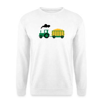 traktor kind geschenk - Unisex Pullover - Weiß - Vorne