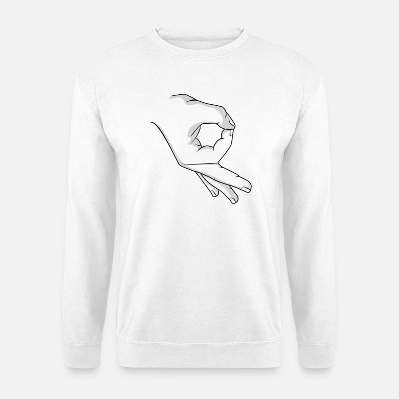 troll hand - Unisex Sweatshirt - white
