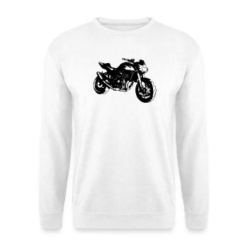 Kawasaki z750-Fan - Unisex Pullover - Weiß - Vorne - Alina (178cm) & Michal (187cm)