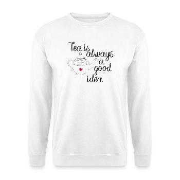 Tee ist immer eine gute Idee 2c - Unisex Pullover - Weiß - Vorne