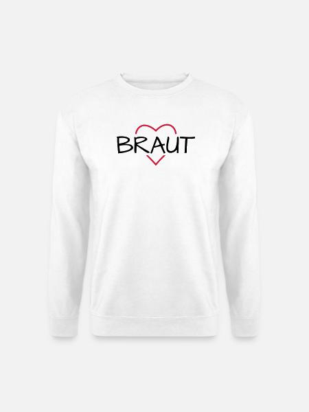 Braut Herz JunggesellinnenabschiedHochzeit - Unisex Pullover - Weiß