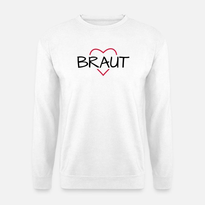 Braut Herz JunggesellinnenabschiedHochzeit - Unisex Pullover - Weiß
