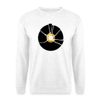 broken record cd vinyl - Unisex Pullover - Weiß - Vorne - Alina (178cm) & Michal (187cm)