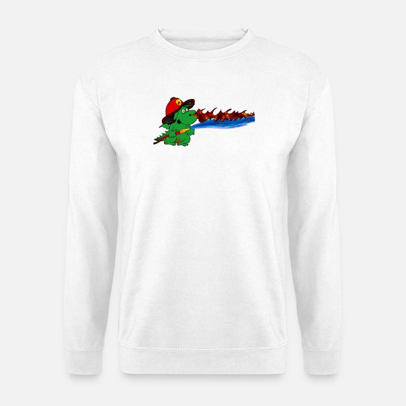 Fire Dragon Firefighter Hero Gift - Unisex Sweatshirt - white