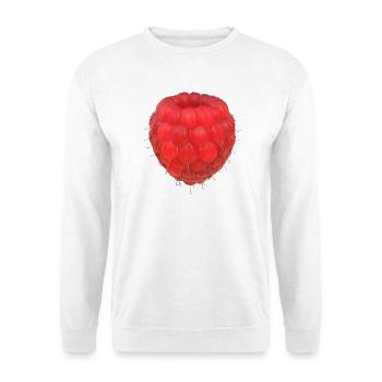 Himbeer Cluster Muster - Unisex Pullover - Weiß - Vorne