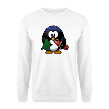 Flower Hat Penguin on the Beach - Unisex Sweatshirt - white - Front