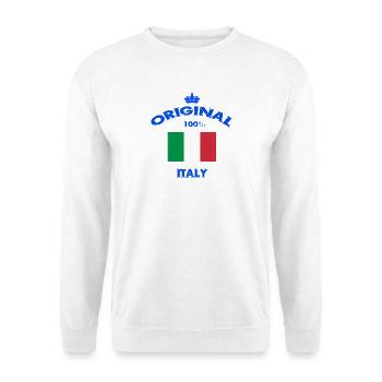 Italy Original 100% / Gift Italy - Unisex Sweatshirt - white - Front