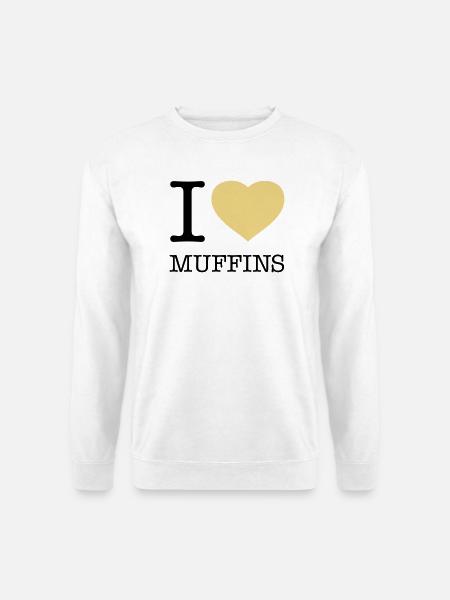 I LOVE MUFFINS - Unisex Sweatshirt - white