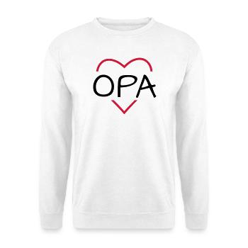 Grandpa heart gift birthday christmas - Unisex Sweatshirt - white - Front