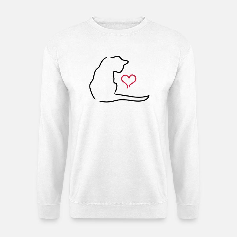 Katze - Unisex Pullover - Weiß