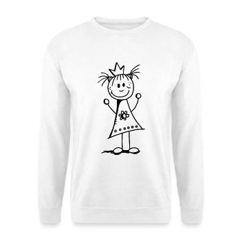 Little Princess - Crown - chiffre de bâton - Sweat-shirt Unisexe - blanc - Devant