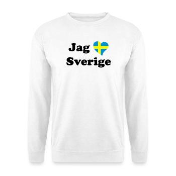 Jag älskar Sverige - Ich liebe Schweden - Unisex Pullover - Weiß - Vorne