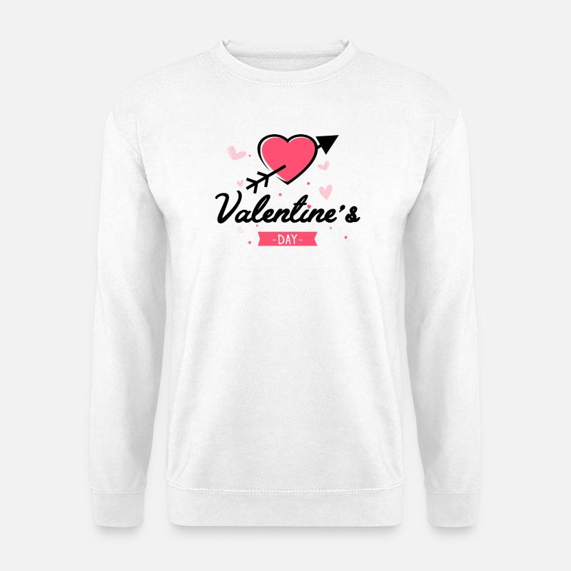 Love Hearts Banner zum Valentinstag - Unisex Pullover - Weiß