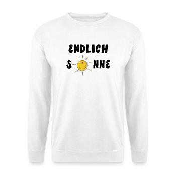 Endlich Sonne - Sommer - Sonnenschein - Unisex Pullover - Weiß - Vorne