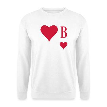 Herz Bube | Herz Junge | B - Sweat-shirt Unisexe - blanc - Devant