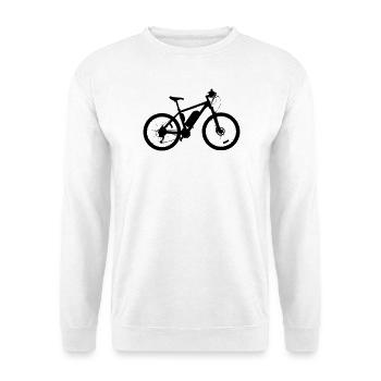 E bike - Unisex Sweatshirt - white - Front