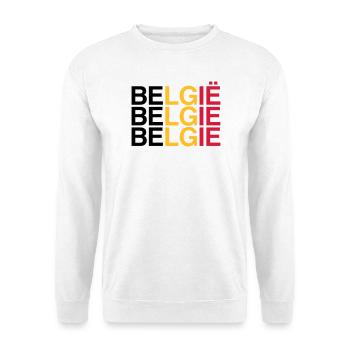 BELGIE Belgian Flag - Belgien - Belgium 2024 - Unisex Pullover - Weiß - Vorne